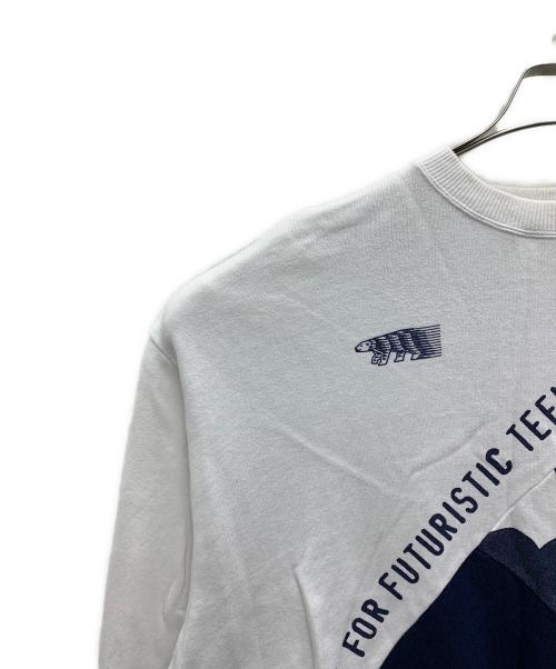 HUMAN MADE（ヒューマンメイド）HUMAN MADE (ヒューマンメイド) CRAZY SWEATSHIRT ネイビー×ホワイト サイズ:Lの古着・服飾アイテム