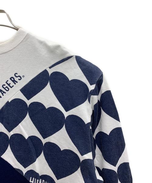HUMAN MADE（ヒューマンメイド）HUMAN MADE (ヒューマンメイド) CRAZY SWEATSHIRT ネイビー×ホワイト サイズ:Lの古着・服飾アイテム