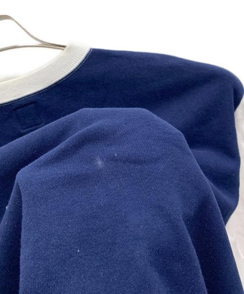 HUMAN MADE（ヒューマンメイド）HUMAN MADE (ヒューマンメイド) CRAZY SWEATSHIRT ネイビー×ホワイト サイズ:Lの古着・服飾アイテム