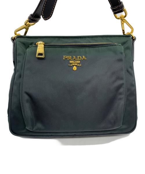 PRADA（プラダ）PRADA (プラダ) ナイロンショルダーバッグ グリーンの古着・服飾アイテム