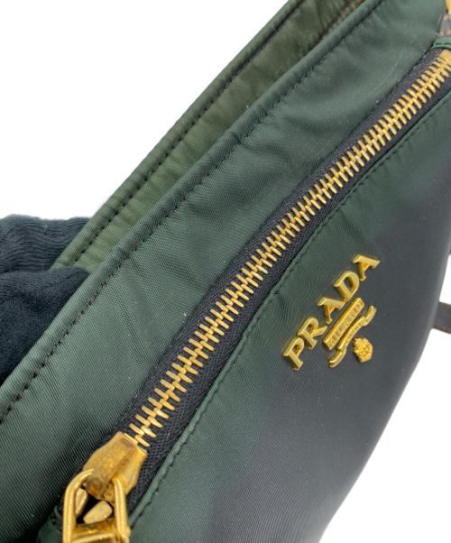 PRADA（プラダ）PRADA (プラダ) ナイロンショルダーバッグ グリーンの古着・服飾アイテム