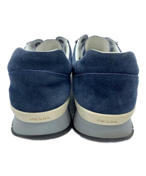 PRADA（プラダ）PRADA (プラダ) ローカットスニーカー ネイビー×ホワイト サイズ:6の古着・服飾アイテム