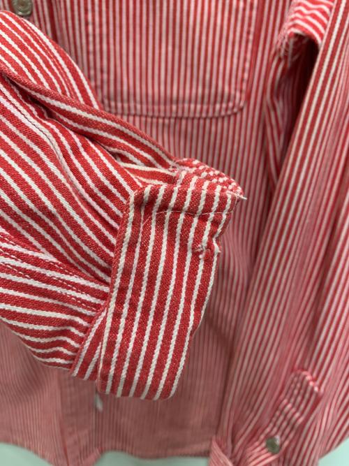 POLO RALPH LAUREN（ポロ・ラルフローレン）POLO RALPH LAUREN (ポロ・ラルフローレン) 長袖シャツ ホワイト×レッド サイズ:16の古着・服飾アイテム