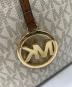 中古・古着 MICHAEL KORS (マイケルコース) トートバッグ ホワイト×ブラウン：6000円