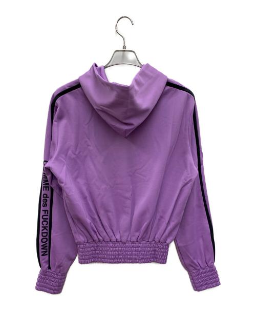 COMME des FUCKDOWN（コムデファックダウン）COMME des FUCKDOWN (コムデファックダウン) プルオーバーパーカー パープル サイズ:S 未使用品の古着・服飾アイテム