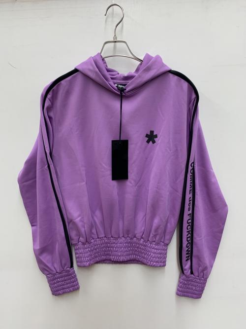 COMME des FUCKDOWN（コムデファックダウン）COMME des FUCKDOWN (コムデファックダウン) プルオーバーパーカー パープル サイズ:S 未使用品の古着・服飾アイテム