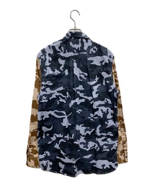 DIESEL（ディーゼル）DIESEL (ディーゼル) 長袖シャツ ブラウン×グレー サイズ:Mの古着・服飾アイテム