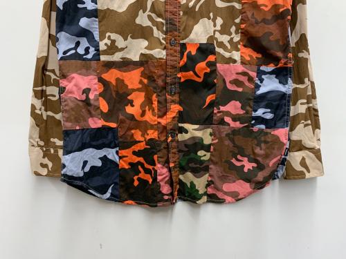 DIESEL（ディーゼル）DIESEL (ディーゼル) 長袖シャツ ブラウン×グレー サイズ:Mの古着・服飾アイテム