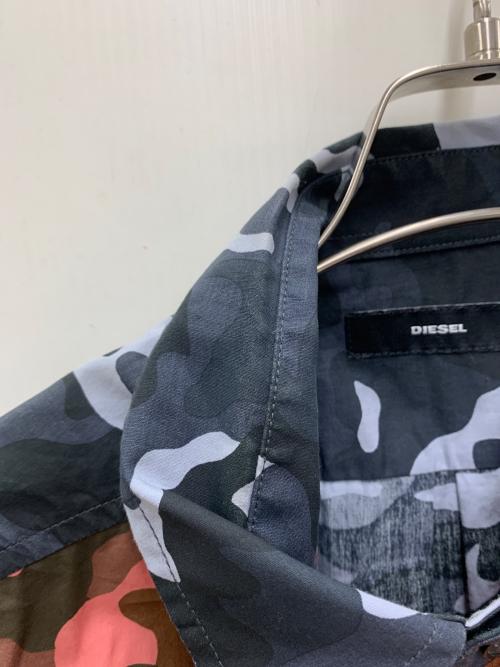 DIESEL（ディーゼル）DIESEL (ディーゼル) 長袖シャツ ブラウン×グレー サイズ:Mの古着・服飾アイテム