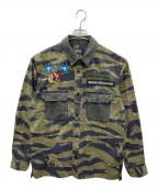 DIESELディーゼル）の古着「長袖シャツ」｜オリーブ
