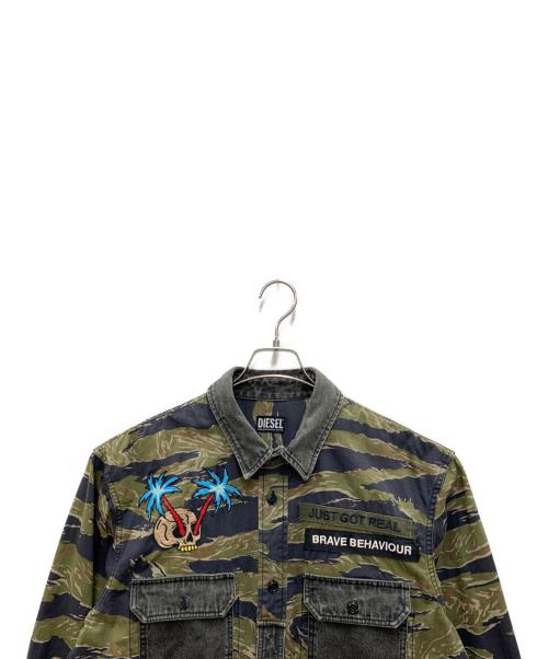 DIESEL（ディーゼル）DIESEL (ディーゼル) 長袖シャツ オリーブ サイズ:Mの古着・服飾アイテム