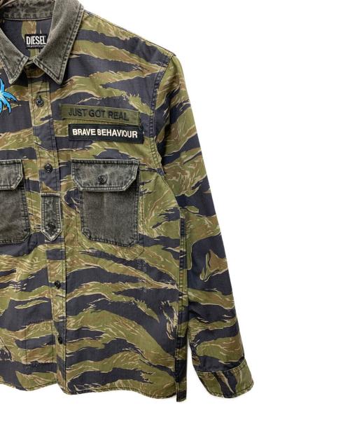DIESEL（ディーゼル）DIESEL (ディーゼル) 長袖シャツ オリーブ サイズ:Mの古着・服飾アイテム