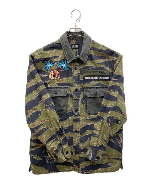 DIESEL（ディーゼル）DIESEL (ディーゼル) 長袖シャツ オリーブ サイズ:Mの古着・服飾アイテム