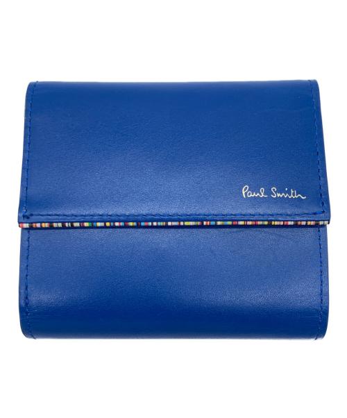 PAUL SMITH（ポールスミス）PAUL SMITH (ポールスミス) 3つ折り財布 ブルーの古着・服飾アイテム
