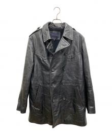 BANANA REPUBLIC（バナナリパブリック）の古着「レザーコート」｜ブラック