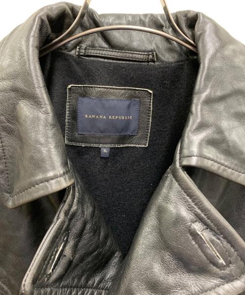 BANANA REPUBLIC（バナナリパブリック）BANANA REPUBLIC (バナナリパブリック) レザーコート ブラック サイズ:XLの古着・服飾アイテム