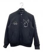 New Era×PLAY BOYニューエラ×プレイボーイ）の古着「スタジャン」｜ブラック