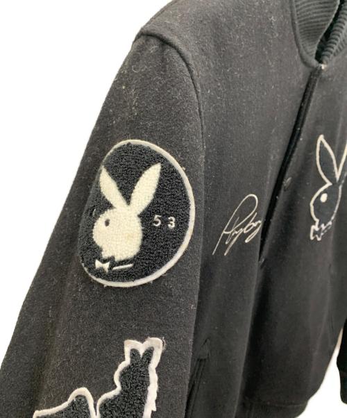 New Era（ニューエラ）New Era (ニューエラ) PLAY BOY (プレイボーイ) スタジャン ブラック サイズ:Mの古着・服飾アイテム