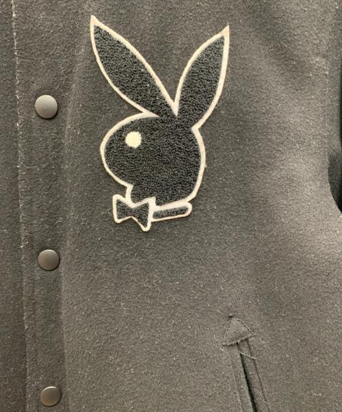New Era（ニューエラ）New Era (ニューエラ) PLAY BOY (プレイボーイ) スタジャン ブラック サイズ:Mの古着・服飾アイテム