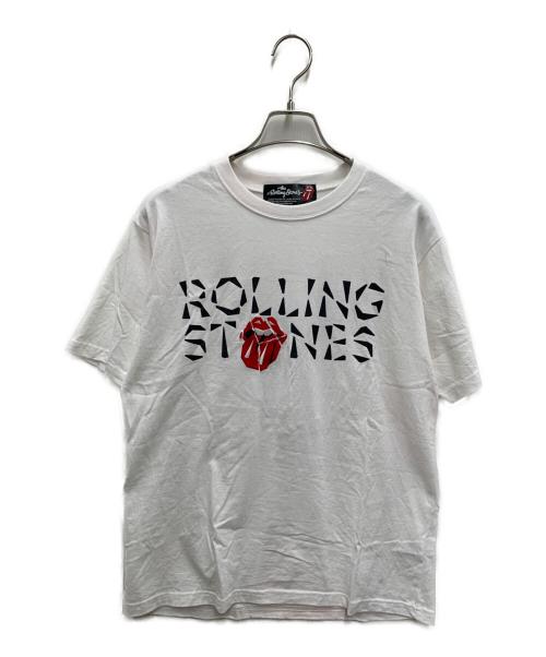 JACKROSE（ジャックローズ）JACKROSE (ジャックローズ) ROLLING STONES (ローリングストーンズ) 半袖カットソー ホワイト サイズ:Mの古着・服飾アイテム
