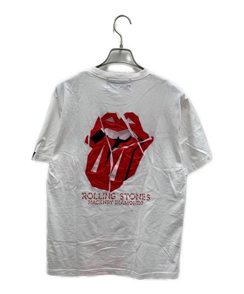 JACKROSE（ジャックローズ）JACKROSE (ジャックローズ) ROLLING STONES (ローリングストーンズ) 半袖カットソー ホワイト サイズ:Mの古着・服飾アイテム