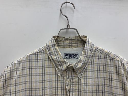 Wrangler（ラングラー）Wrangler (ラングラー) 半袖シャツ イエロー×グレー サイズ:XLの古着・服飾アイテム