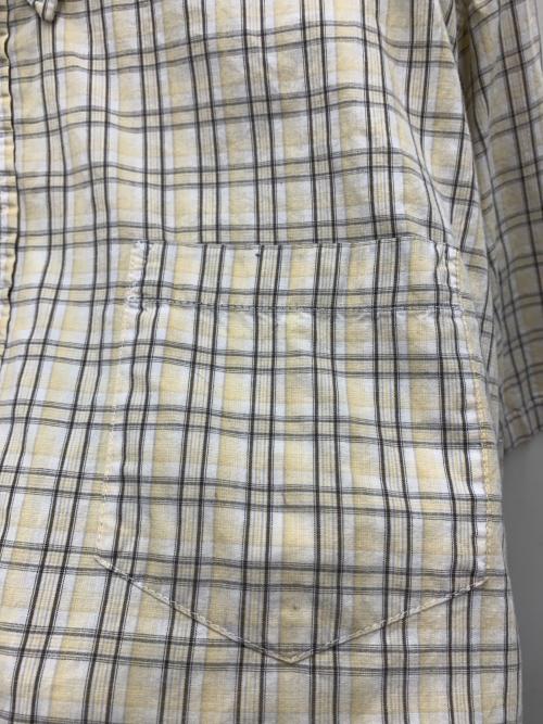Wrangler（ラングラー）Wrangler (ラングラー) 半袖シャツ イエロー×グレー サイズ:XLの古着・服飾アイテム