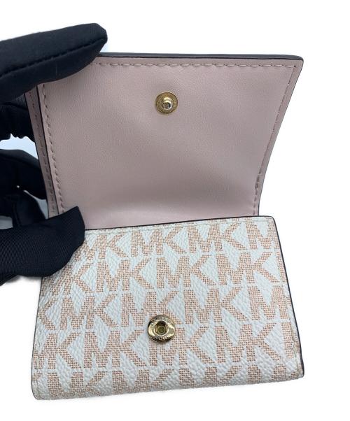 MICHAEL KORS（マイケルコース）MICHAEL KORS (マイケルコース) 3つ折り財布 アイボリーの古着・服飾アイテム