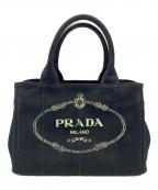 PRADAプラダ）の古着「キャンバストートバッグ」｜ブラック