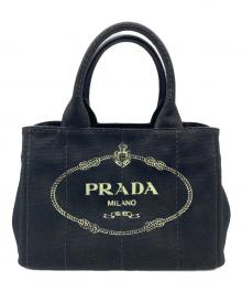 PRADA（プラダ）の古着「キャンバストートバッグ」｜ブラック
