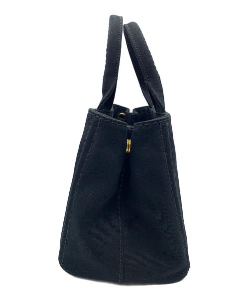 PRADA（プラダ）PRADA (プラダ) キャンバストートバッグ ブラックの古着・服飾アイテム