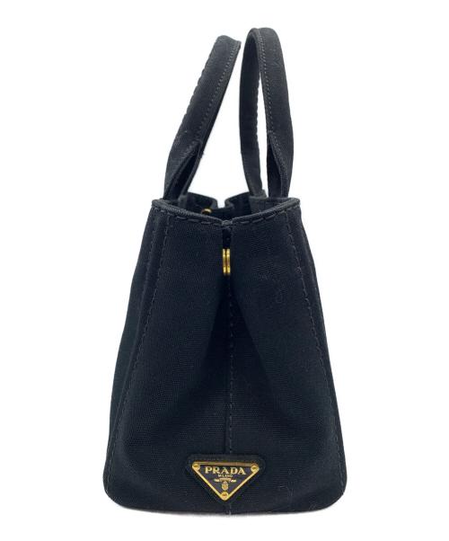 PRADA（プラダ）PRADA (プラダ) キャンバストートバッグ ブラックの古着・服飾アイテム