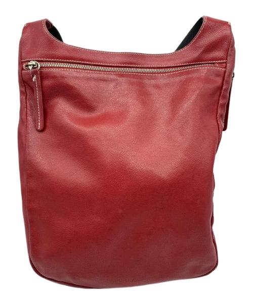 FURLA（フルラ）FURLA (フルラ) レザーショルダーバッグ レッドの古着・服飾アイテム