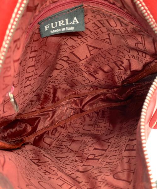FURLA（フルラ）FURLA (フルラ) レザーショルダーバッグ レッドの古着・服飾アイテム