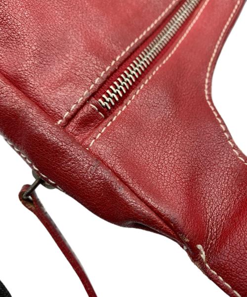 FURLA（フルラ）FURLA (フルラ) レザーショルダーバッグ レッドの古着・服飾アイテム