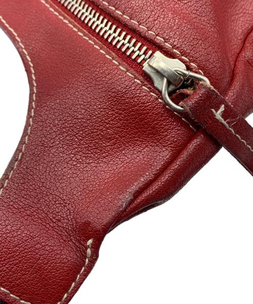 FURLA（フルラ）FURLA (フルラ) レザーショルダーバッグ レッドの古着・服飾アイテム