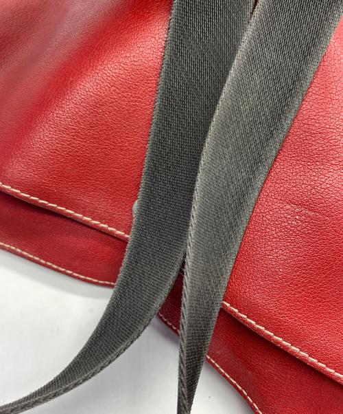 FURLA（フルラ）FURLA (フルラ) レザーショルダーバッグ レッドの古着・服飾アイテム