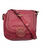 TORY BURCHトリーバーチ）の古着「レザーショルダーバッグ」｜レッド