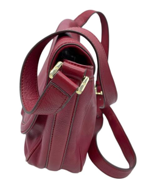 TORY BURCH（トリーバーチ）TORY BURCH (トリーバーチ) レザーショルダーバッグ レッドの古着・服飾アイテム
