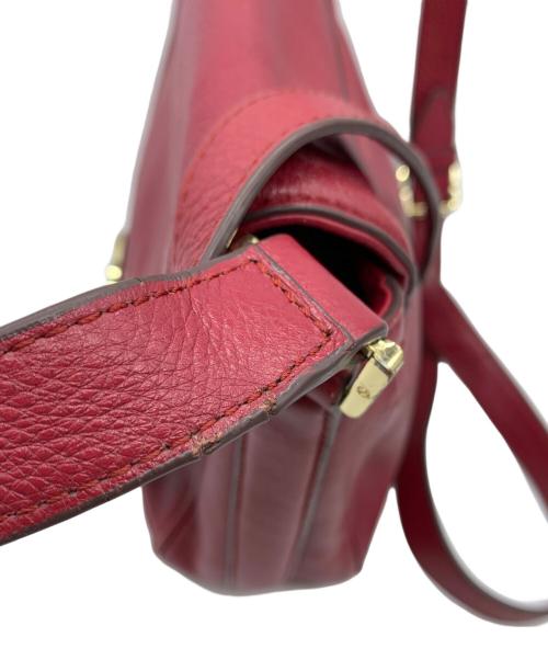TORY BURCH（トリーバーチ）TORY BURCH (トリーバーチ) レザーショルダーバッグ レッドの古着・服飾アイテム