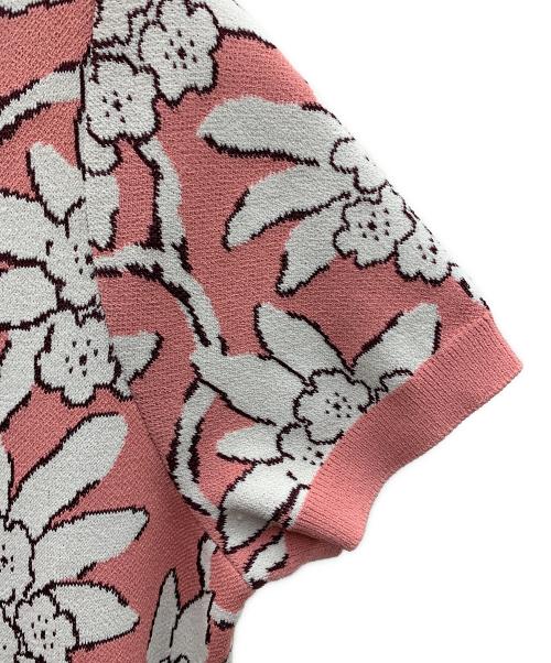 VALENTINO（ヴァレンティノ）VALENTINO (ヴァレンティノ) 半袖ワンピース ピンク×ホワイト サイズ:Sの古着・服飾アイテム
