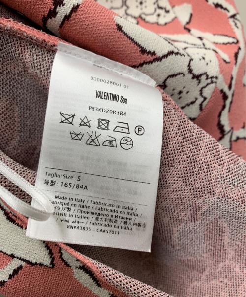 VALENTINO（ヴァレンティノ）VALENTINO (ヴァレンティノ) 半袖ワンピース ピンク×ホワイト サイズ:Sの古着・服飾アイテム