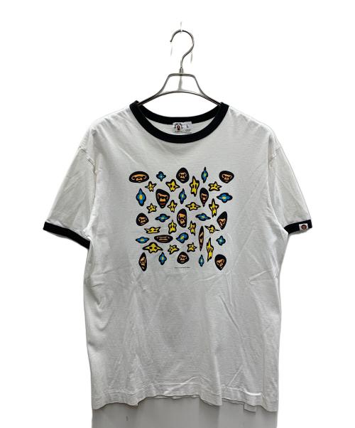 A BATHING APE（アベイシングエイプ）A BATHING APE (アベイシングエイプ) 半袖カットソー ホワイト サイズ:Lの古着・服飾アイテム