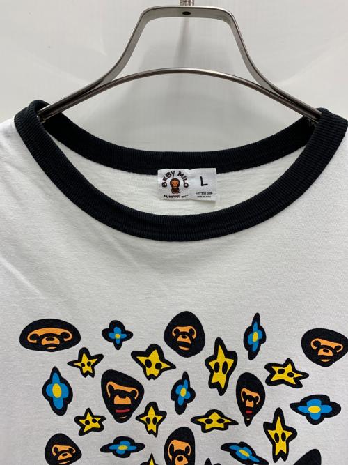 A BATHING APE（アベイシングエイプ）A BATHING APE (アベイシングエイプ) 半袖カットソー ホワイト サイズ:Lの古着・服飾アイテム