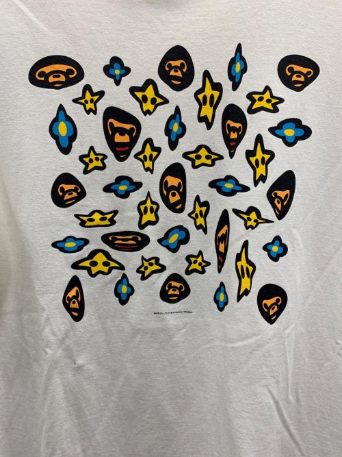A BATHING APE（アベイシングエイプ）A BATHING APE (アベイシングエイプ) 半袖カットソー ホワイト サイズ:Lの古着・服飾アイテム