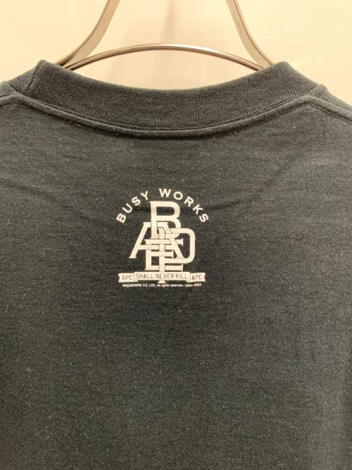 A BATHING APE（アベイシングエイプ）A BATHING APE (アベイシングエイプ) 半袖カットソー ブラック サイズ:Mediumの古着・服飾アイテム