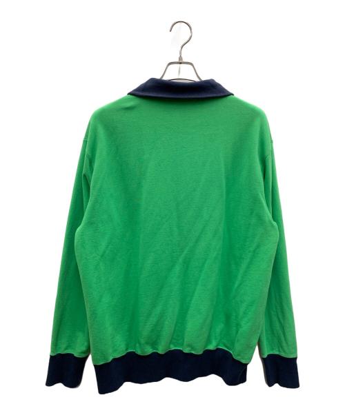 studio seven（スタジオセブン）studio seven (スタジオセブン) ジップアップスウェット グリーン×ネイビー サイズ:Lの古着・服飾アイテム