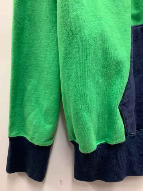 studio seven（スタジオセブン）studio seven (スタジオセブン) ジップアップスウェット グリーン×ネイビー サイズ:Lの古着・服飾アイテム