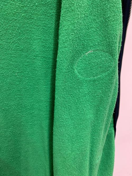 studio seven（スタジオセブン）studio seven (スタジオセブン) ジップアップスウェット グリーン×ネイビー サイズ:Lの古着・服飾アイテム