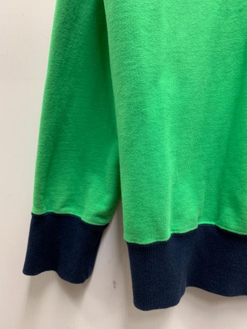 studio seven（スタジオセブン）studio seven (スタジオセブン) ジップアップスウェット グリーン×ネイビー サイズ:Lの古着・服飾アイテム